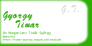 gyorgy timar business card