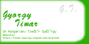 gyorgy timar business card